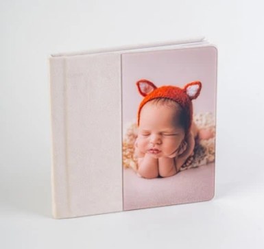 Fox Album, 20x20 luxury album with a personalised cover